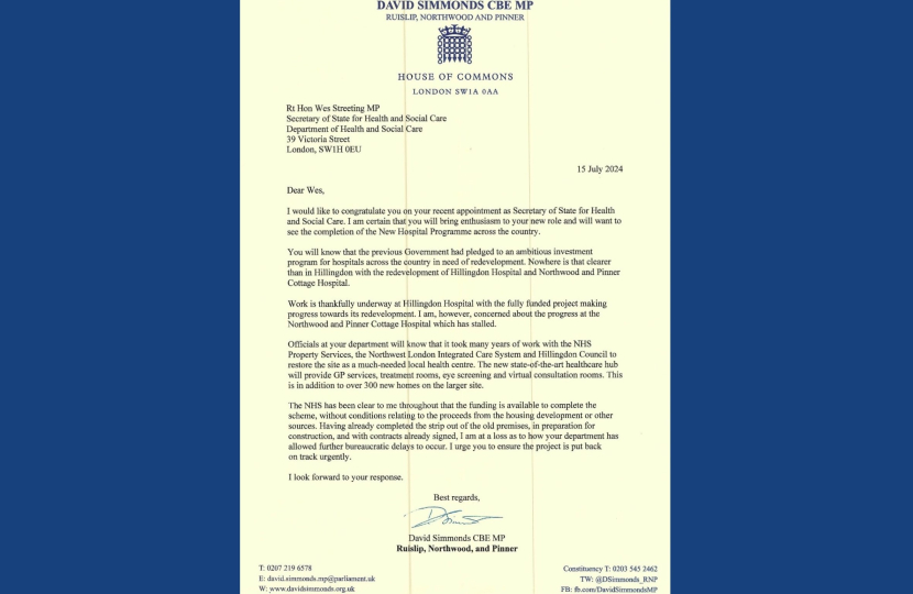 Letter to Wes Streeting